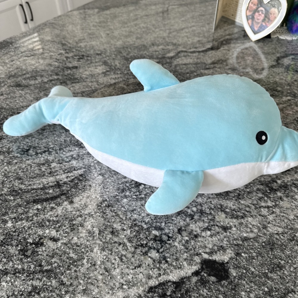 Go! Games Snoozimals 20" Stuffed Plush Blue Dolphin Squishy Soft Pillow Toy